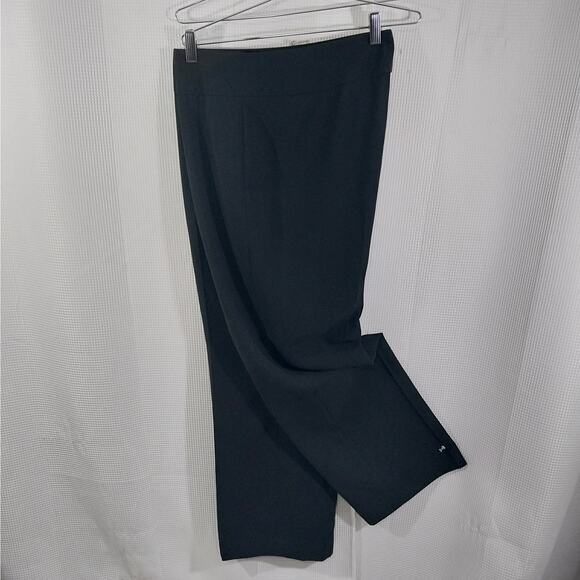 JONES NEW YORK! BLACK MICROFIBER, SLEEK STRAIGHT LEG DRESS PANTS SLACKS! SZ 16 - Picture 2 of 11